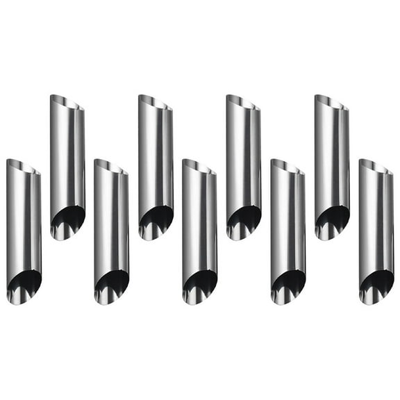 OUNONA 9Pcs Stainless Steel Baking Molds Cream Roll Forms Easy to Clean and Store