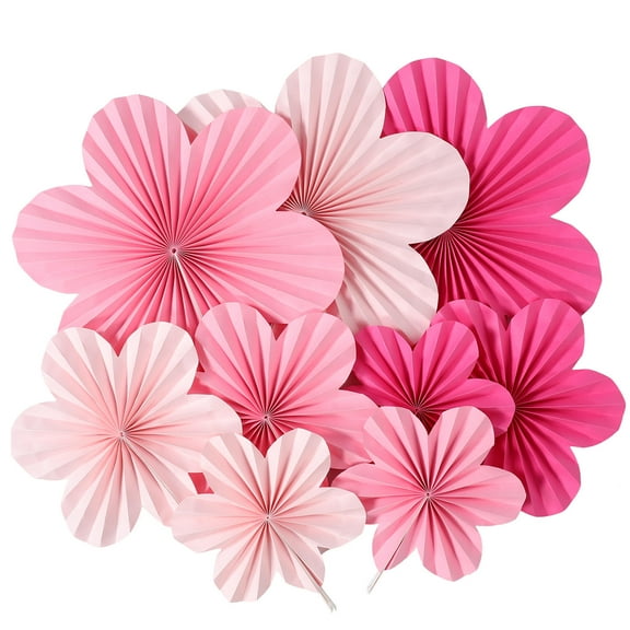 Tineasur Elegant Pink Tissue Paper Flowers for Special Occasions 9Pcs