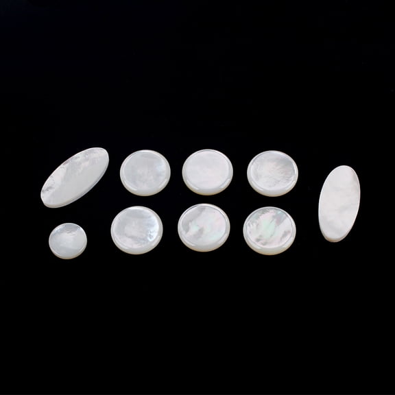 OUNONA 9pcs/set Alto Saxophone Mute Sax White Buttons for Saxophone Players Instrument Maintenance