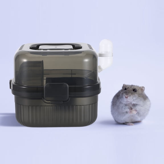 OUNONA ABS Material Portable Small Animal Carrier with Dual Layer and Ventilated Design for Safe Transport