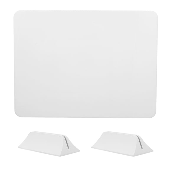 OUNONA Acrylic Desktop Privacy Panel White Desk Divider Freestanding Tabletop Privacy Screen