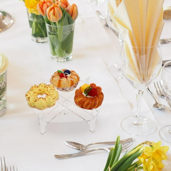 OUNONA Acrylic Drink Jar Holder for Bars and Cafes Holds Beverages Juices and Pastry Transparent and Stylish 1 Set Drink Dispenser Stand