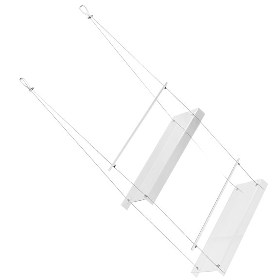 OUNONA Acrylic Hanging Plant Pot Holder, Clear Flower Pot Rack for Balcony, Wall-Mounted Storage Organizer