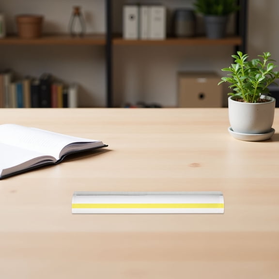 OUNONA Transparent Acrylic Reading Ruler with Magnifier for Home and Office Use
