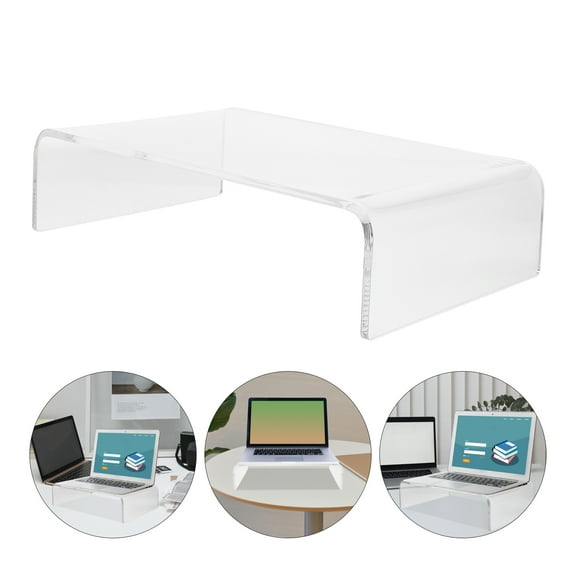 LABELEPH Desktop Clutter Organization Riser Acrylic 1Set 12.6X7.9X3.1In
