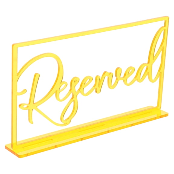 OUNONA Golden Acrylic Reserved Sign for Wedding and Business Events Table Decoration