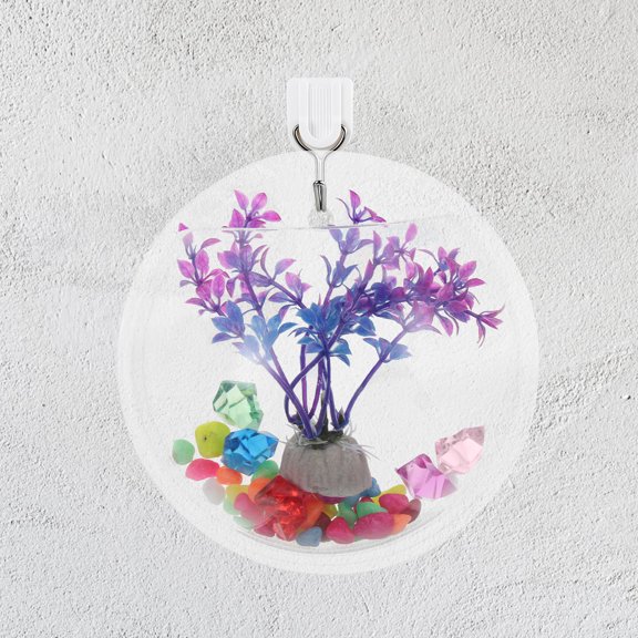 OUNONA Acrylic Wall Mounted Fish Tank Transparent Hanging Aquarium