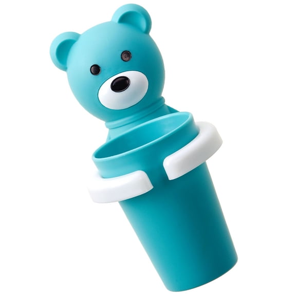 OUNONA Wall Mounted Toothbrush Storage Holder Blue Bathroom Cup Rust Free Design