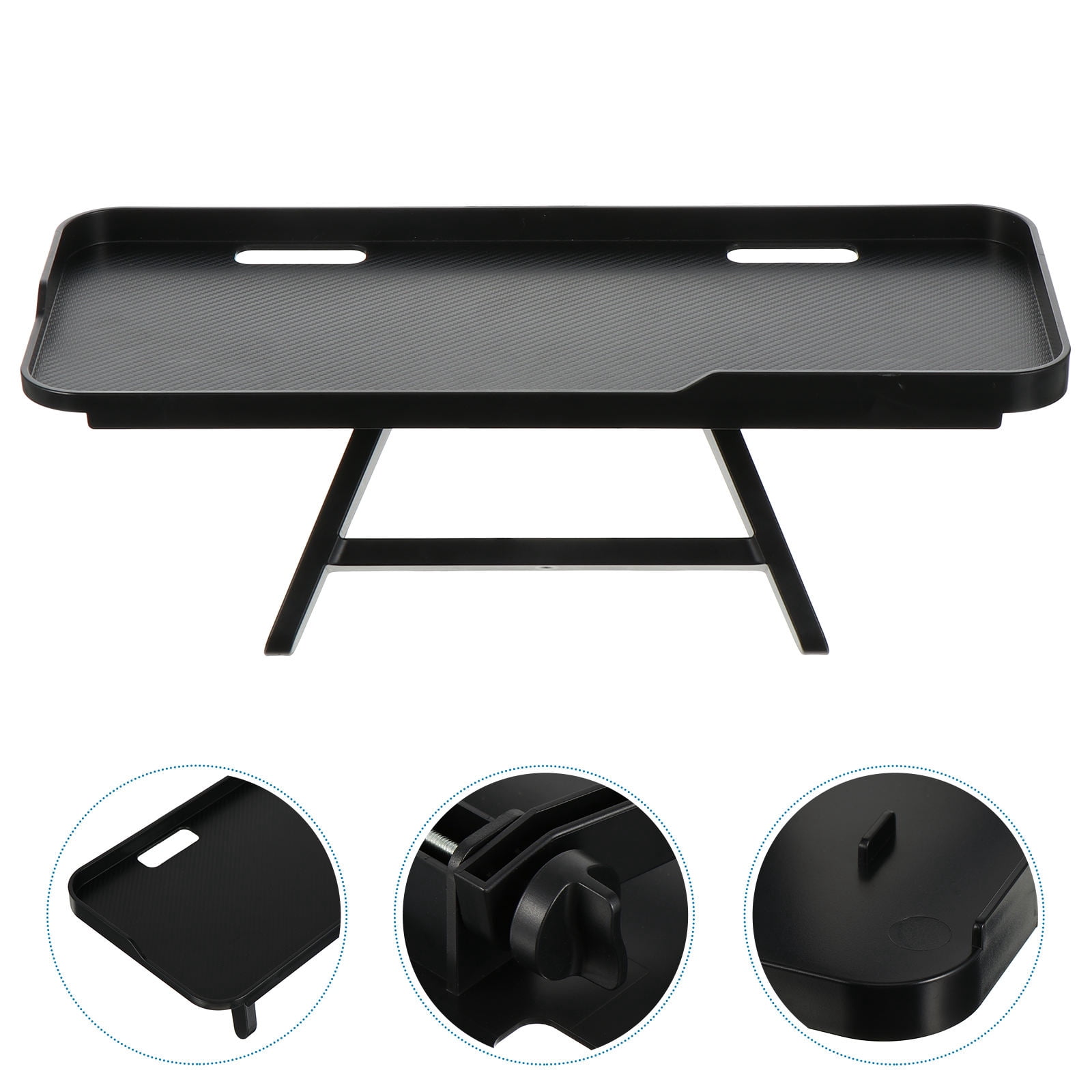 OUNONA Adjustable Black Computer Screen Shelf with Large Storage Space ...