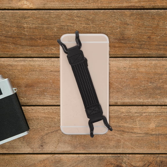 OUNONA Adjustable Black Security Strap Phone Grip for OneHanded Use with Elastic Band and Antislip Features