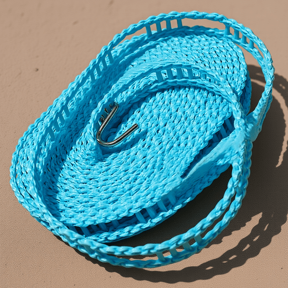 OUNONA Sky Adjustable Nylon Clothesline Rope with Windproof Divider for Outdoor Laundry Drying and Hanging Clothes