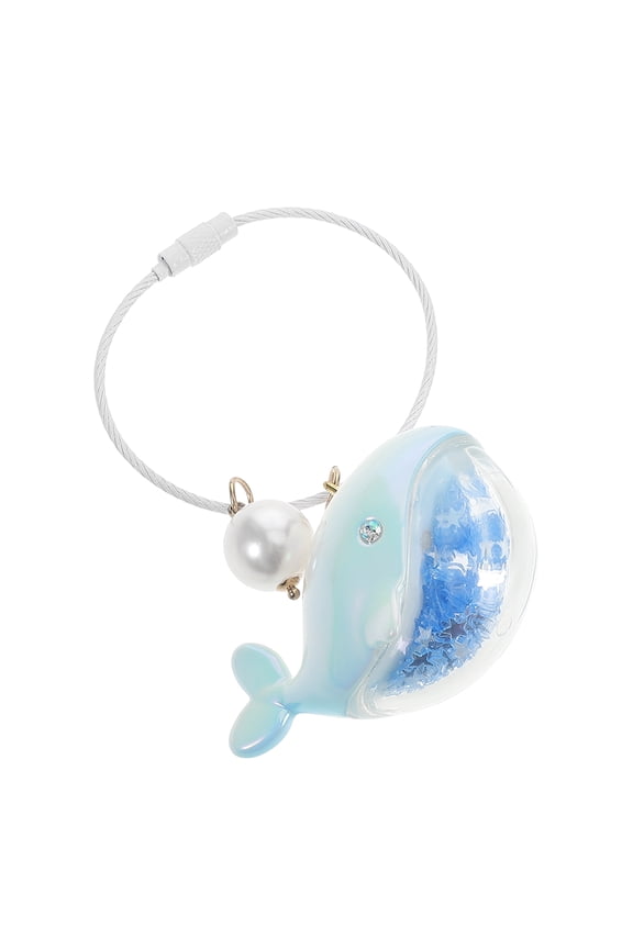 Tineasur Cute Whale Keychain for Clothing and Bag Accessories Made with Durable PVC Material