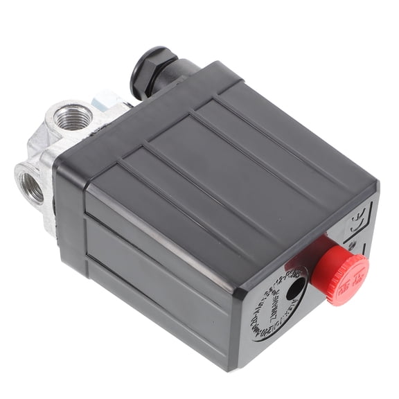 OUNONA Adjustable Air Compressor Safety Release Valve, Plastic Pressure Relief Device, Black