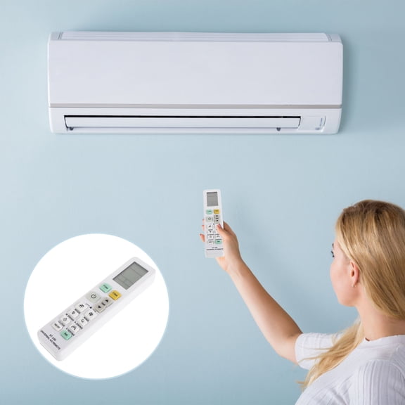 OUNONA Universal Ac Remote Device with Screen for Air Conditioning Control White