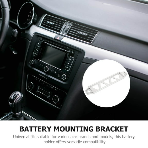 OUNONA Aluminum Alloy Car Battery Holder Five-Hole structure Battery Clamp Bracket for Secure Battery Mounting for Various Vehicle Models