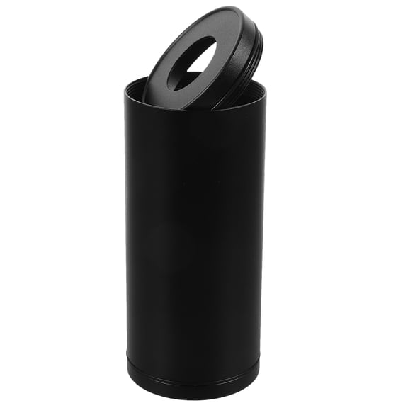 Tineasur Black Aluminum Round Car Tissue Box - Car Accessory for Easy and Convenient Tissue Storage