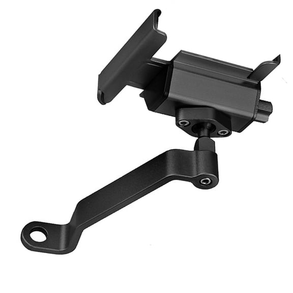 OUNONA Aluminum Alloy Phone Bracket Cell Holder Mobile Stand for Bike Mount Black