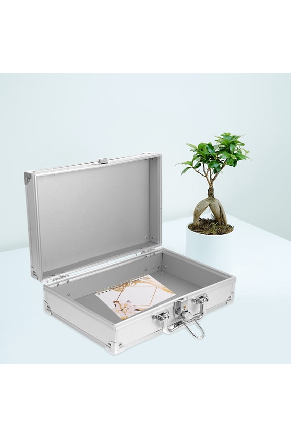 Aluminum Alloy Storage Box Mini Briefcase Microphone Holder Portable Mic Case for Travel and Tools