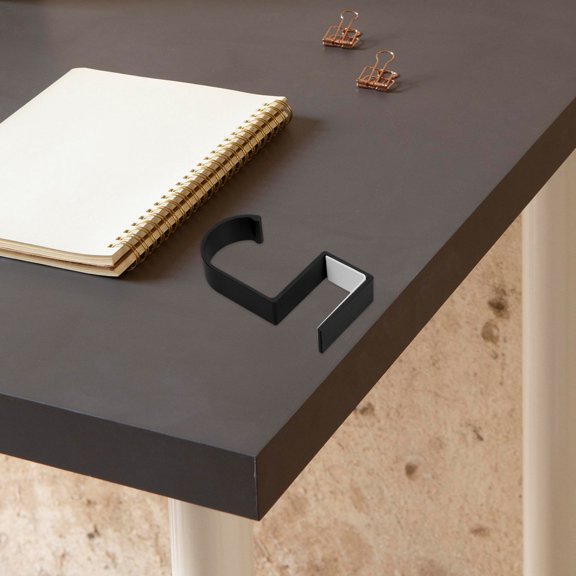 OUNONA Aluminum Table Hook for Daily Use with Heavy Duty Design Black 20132744