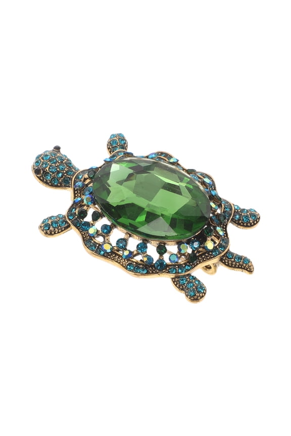 Multicolor Zinc Alloy Turtle Brooch Pin, Cute Animal Jewelry Accessory for Stylish and Elegant Outfit Wear