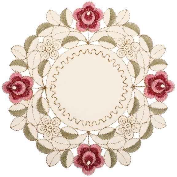 OUNONA Waterproof Floral Table Placemat for Dining Tableware Protection