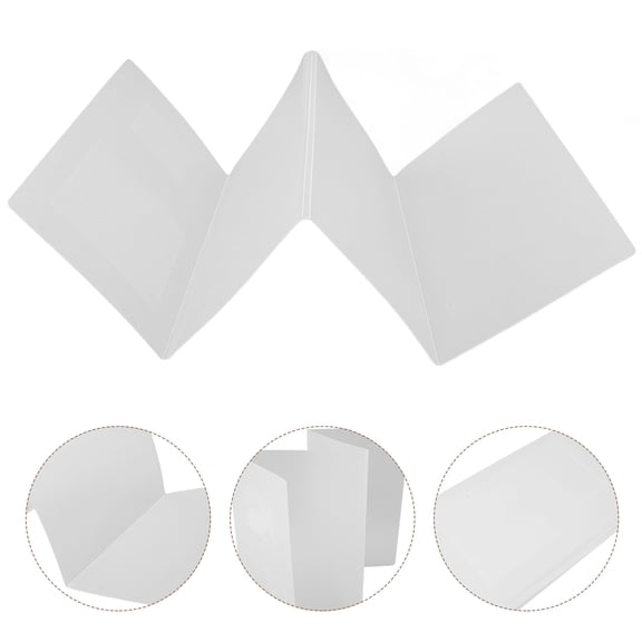 OUNONA Anti-Droplet Protective Desk Shield Guard, White Baffle Cover for Student and Office Use