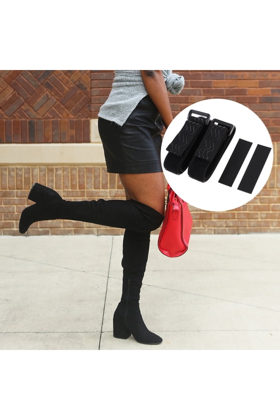 Anti-slip Ratchet Fixing High Boots for Women Tall Women's Black