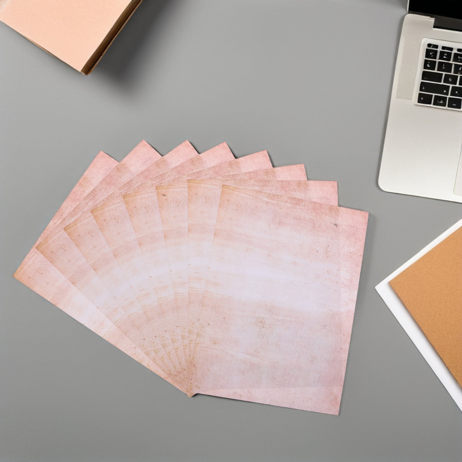 OUNONA Vintage Double-Sided Stationery Paper Assorted Colors for Writing, Journaling, Scrapbooking and Craft Projects