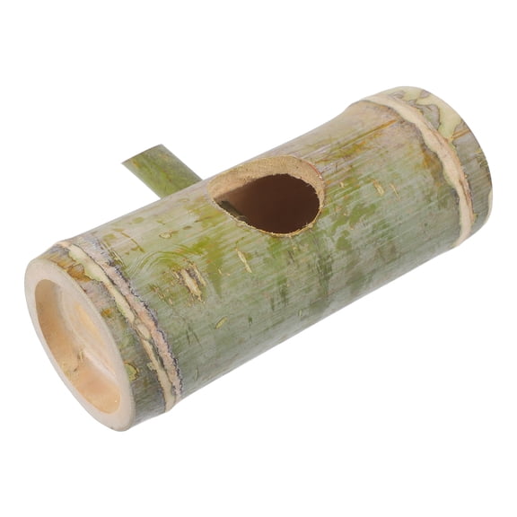 OUNONA Aquarium Decor Bamboo Water Fountain Green Cylinder Water Spout 1Pack