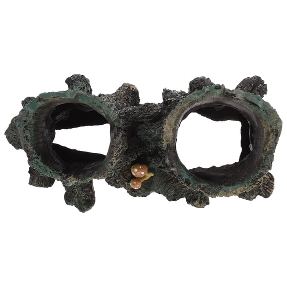 OUNONA Aquarium Underwater Wide Holes Tree Branches Moss Stump Sculpture Fish Tank Landscape Ornament Resin Desktop Decoration Photo Props Model