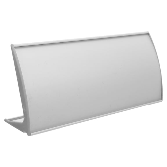 OUNONA Curved Metal Desk Name Plate Holder with Modern Professional Design for Office Workspace and Desk Organization