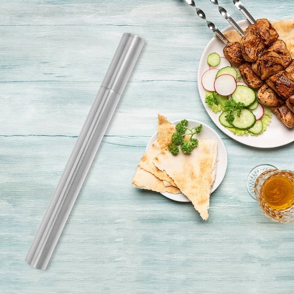 OUNONA Architectural Plan Storage Barbecue Skewers Tube Stainless Steel 1Pcs For Grilling Enthusiasts Home Use