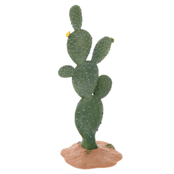 DRAFIDEEP Mini Resin Cactus Figurines Resin Green 1Set Desktop Ornament