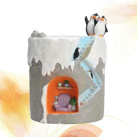 OUNONA  Artificial Colorful Planters Cute Cartoon Penguin Pot