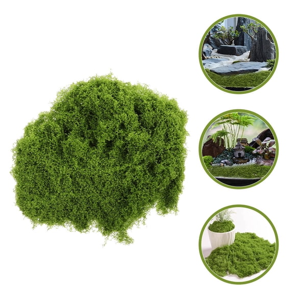OUNONA Artificial Filamentous Moss for Indoor Garden Decoration and Craft Projects