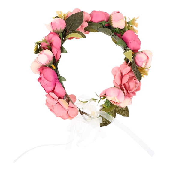 OUNONA Artificial Flower Headband Tiara Headbands Garlands Fake Flowers Bridesmaid