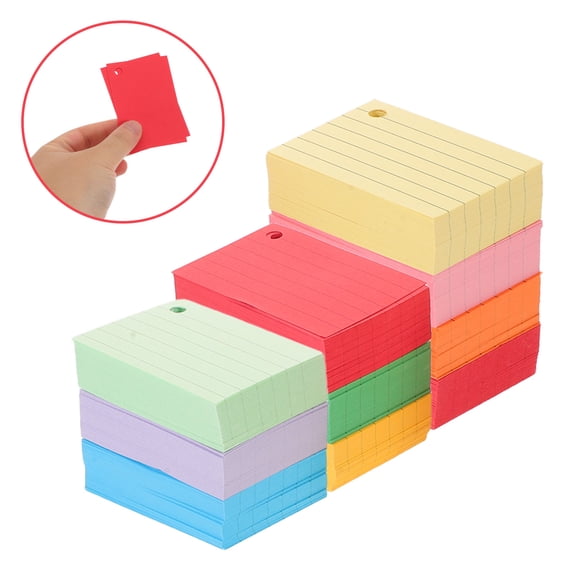 OUNONA Assorted Color Compact Flashcards for Studying, Memory Improvement, Learning and Educational Use