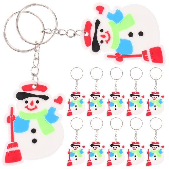 OUNONA 12-Pack Assorted Color Cartoon Keychains PVC Cell Phone Charms Accessories for Friends and