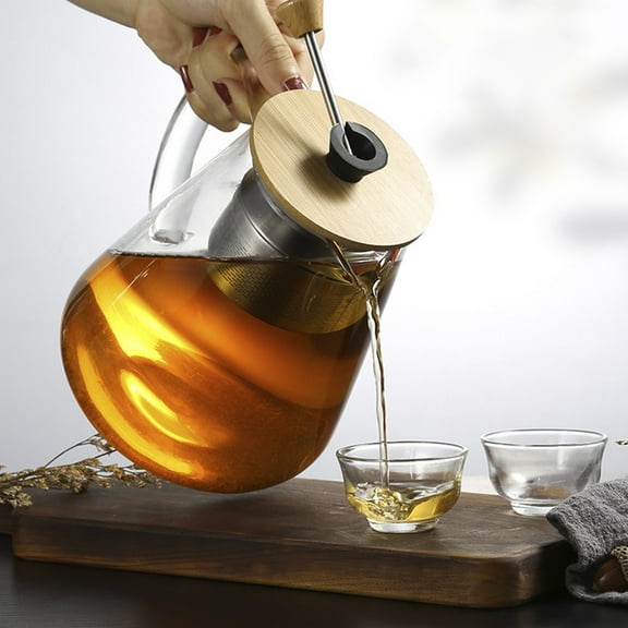 OUNONA Assorted Color Coffee Pot with Stainless Steel Filter for Home Use 1Pc Heat-Resistant Glass 0.8L