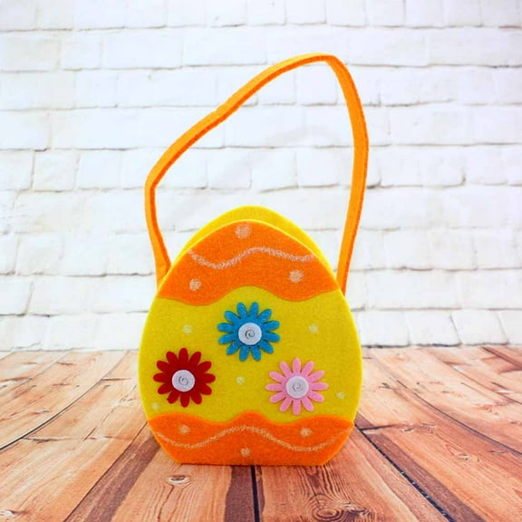 OUNONA Easter Basket with Assorted Colorful Candy Treat Bag for Kids and Adults, Perfect Spring Holiday