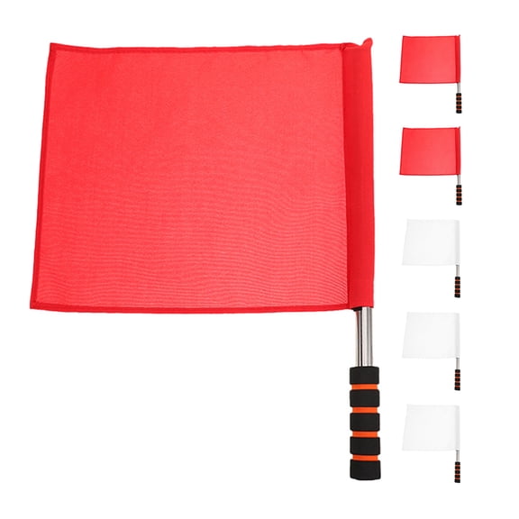 OUNONA 6-Pack Assorted Color Football Referee Flags High Visibility Signal Flags for Outdoor Sports Training and Officiating