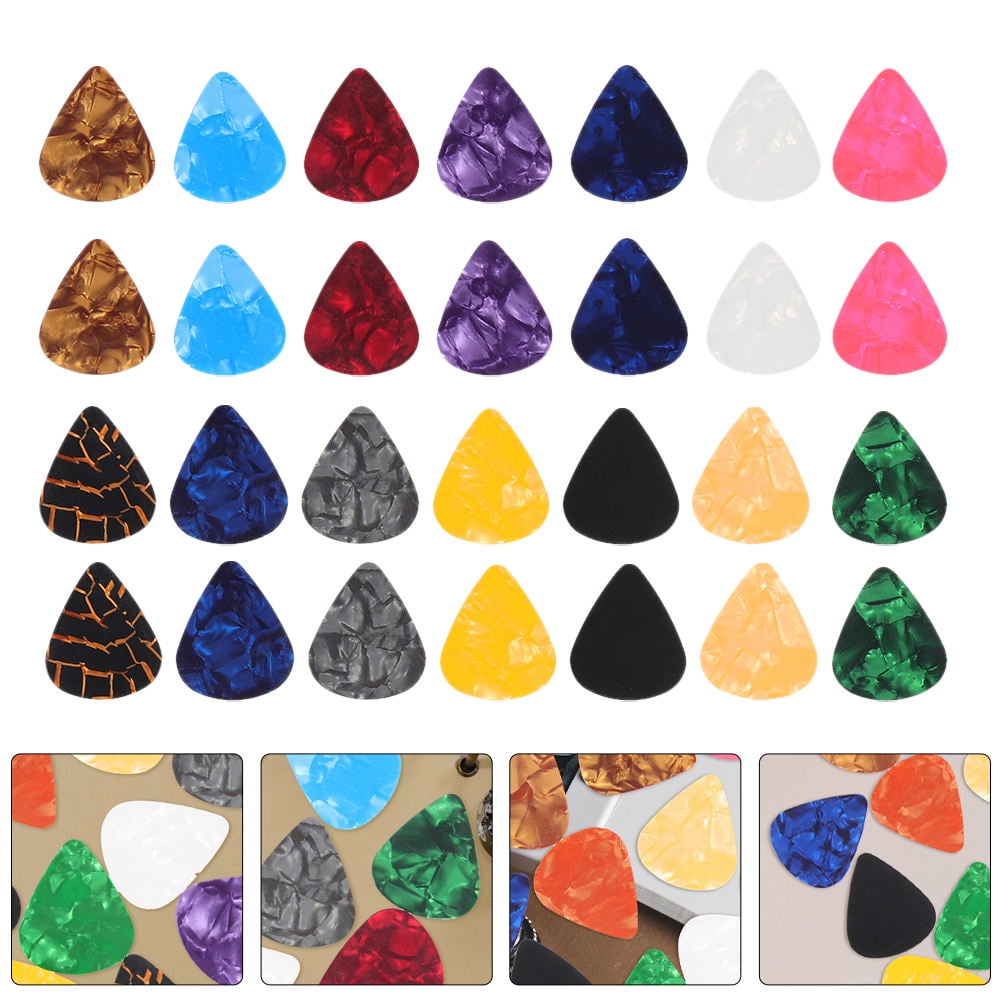 OUNONA Assorted Color Guitar Picks for Electric and Acoustic Guitars Material 30 Pieces