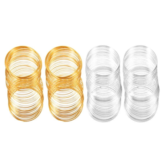 OUNONA Metal Memory Wire for Crafts, 4 Rolls Iron Wire for Jewelry Making, Beading, Projects and Craft Supplies