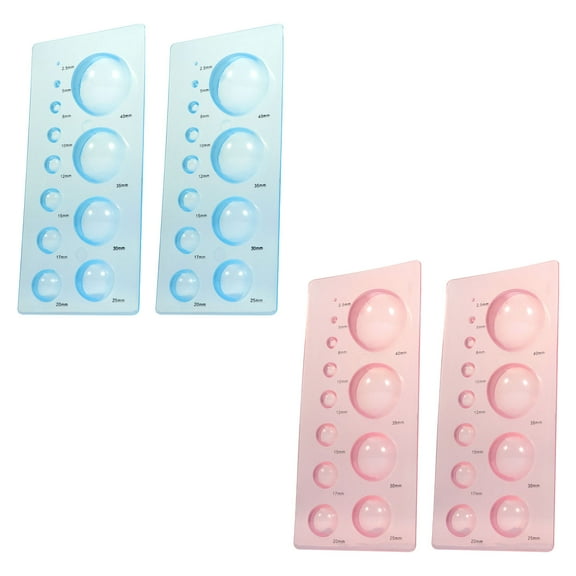 OUNONA Assorted Color Paper Quilling Tools Set DIY Craft Moulds for 3D Paper Crafts Made of Durable ABS 4 Pcs