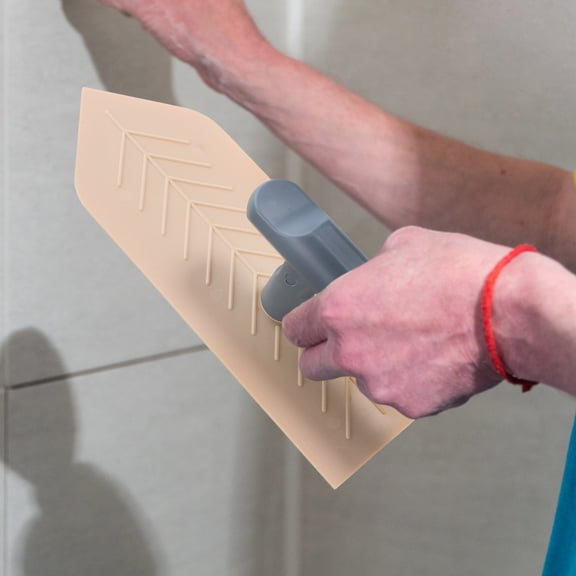 OUNONA Plastic Wall Finishing Trowel with Comfortable Grip for Masonry, Concrete Smoothing and Leveling