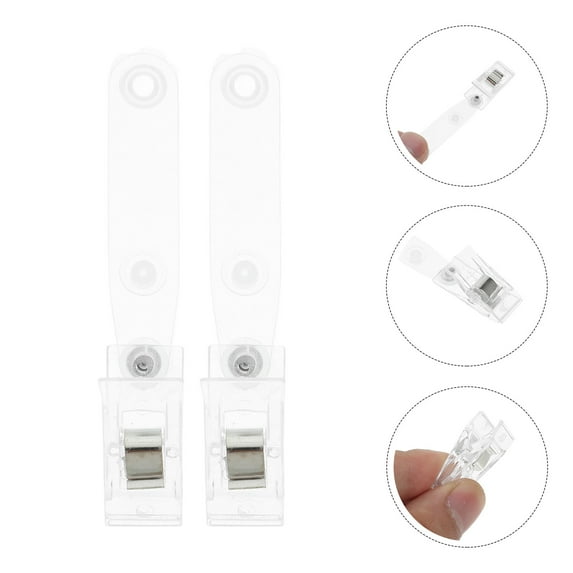 OUNONA Assorted Color Plastic and Iron Clips for Decoration with Double Hole Design 20pcs