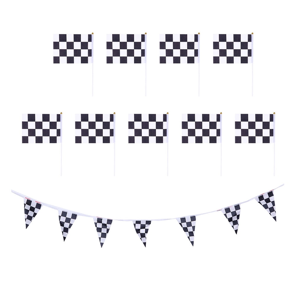 Auto Racing Flag Triangle OUNONA Assorted Color Racing Flag Banner for Decoration at Car Racing ...