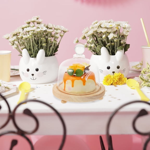 BALAHAPY Dustproof Transparent Dessert Cover For Family Gatherings 1 Set 6.1x6.1x6.7in