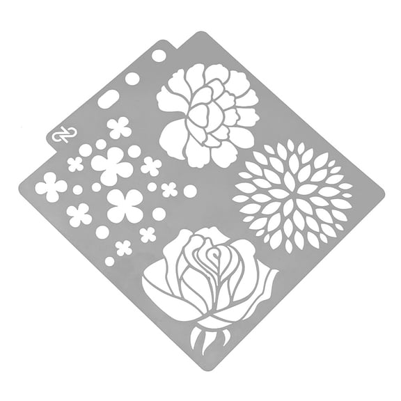 OUNONA Assorted Pattern Drawing Stencils Set with Hollow Art Templates for Crafting, Scrapbooking, Cake Decorating and Projects