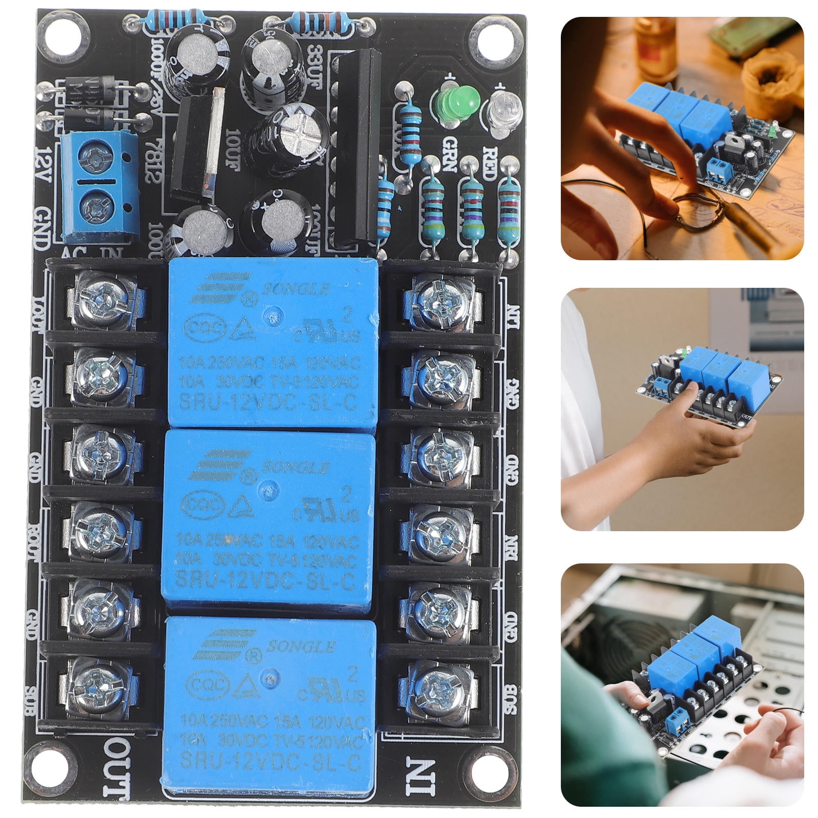 OUNONA Mini Amplifier for Speakers Audio Amplifier 8x5cm Blue - Walmart.com